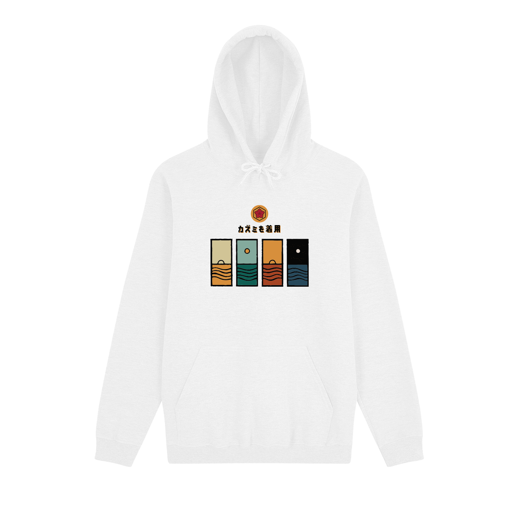4th Watch Hoodie — White Front | Wear Kazumi