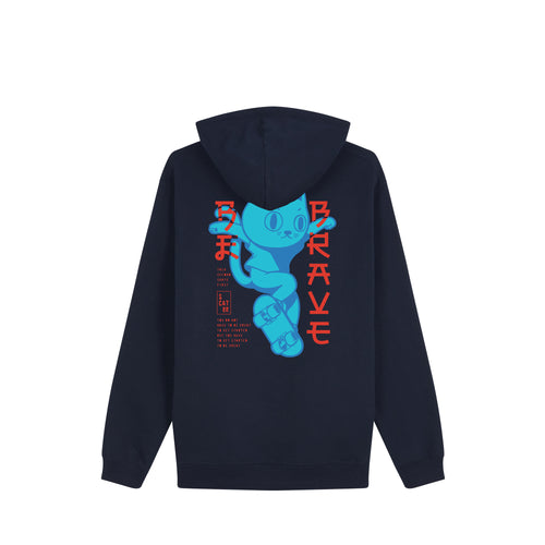 Ao-Neko Hoodie — Navy Back | Wear Kazumi