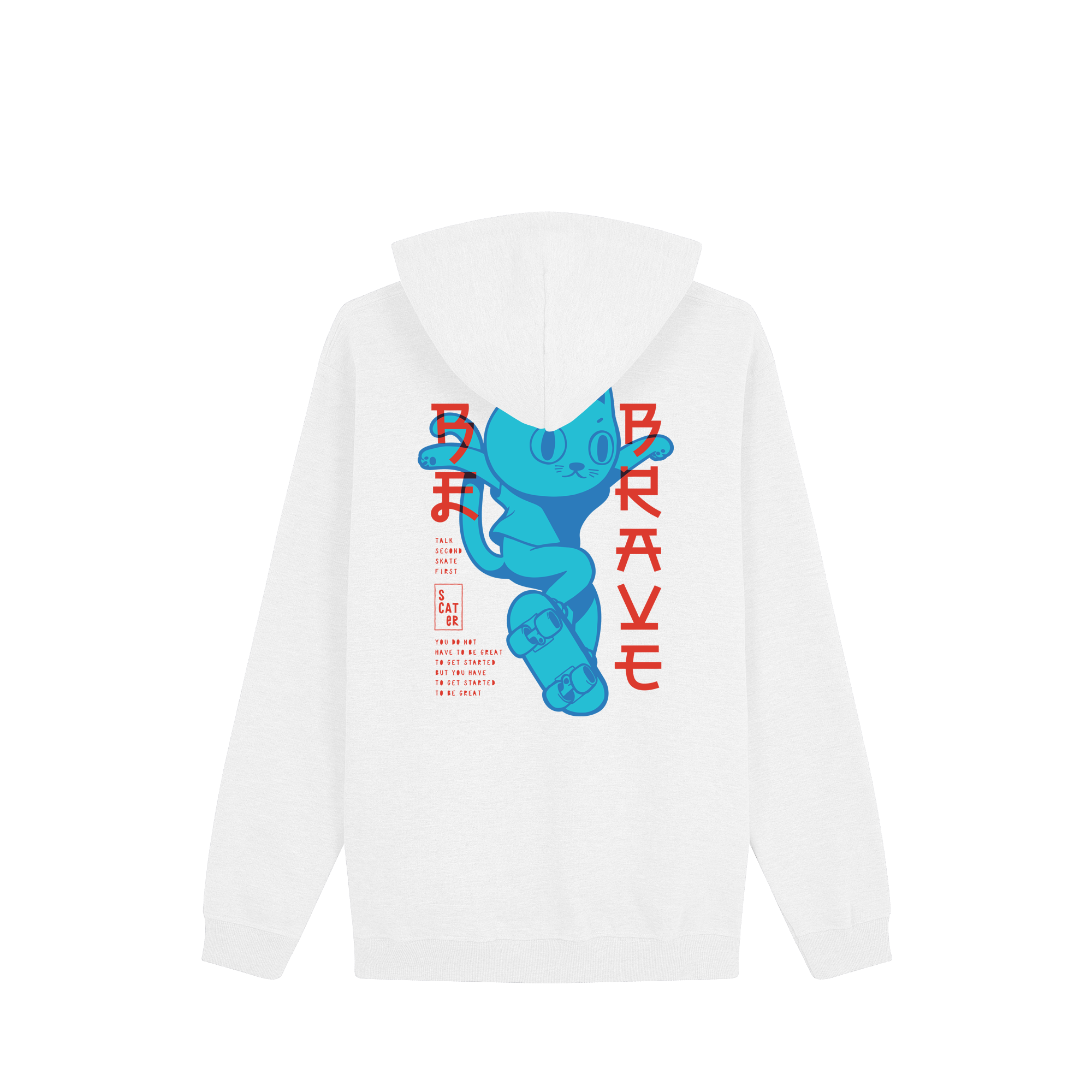Ao-Neko Hoodie — White Back | Wear Kazumi