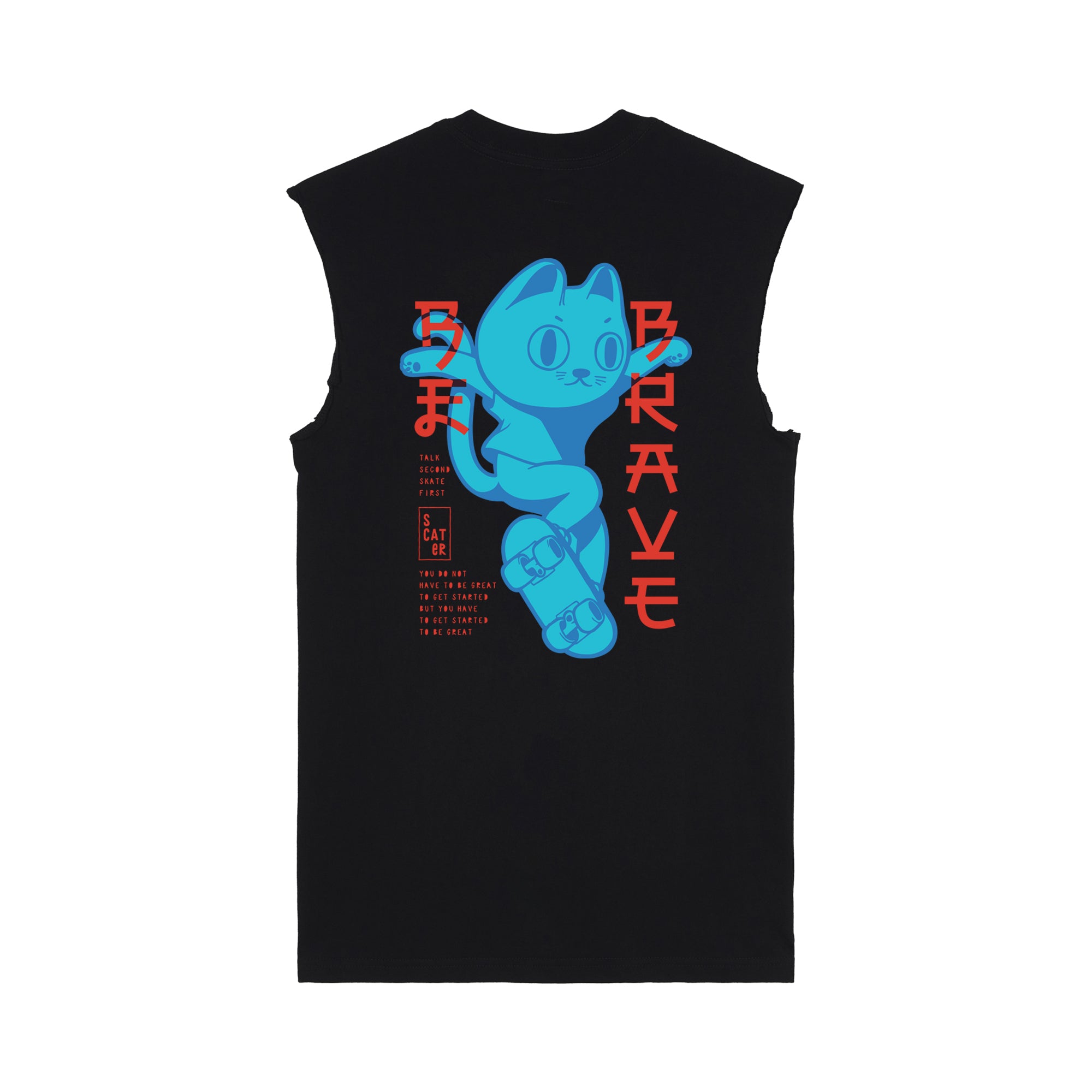 Ao-Neko Muscle Tee — Black Back | Wear Kazumi