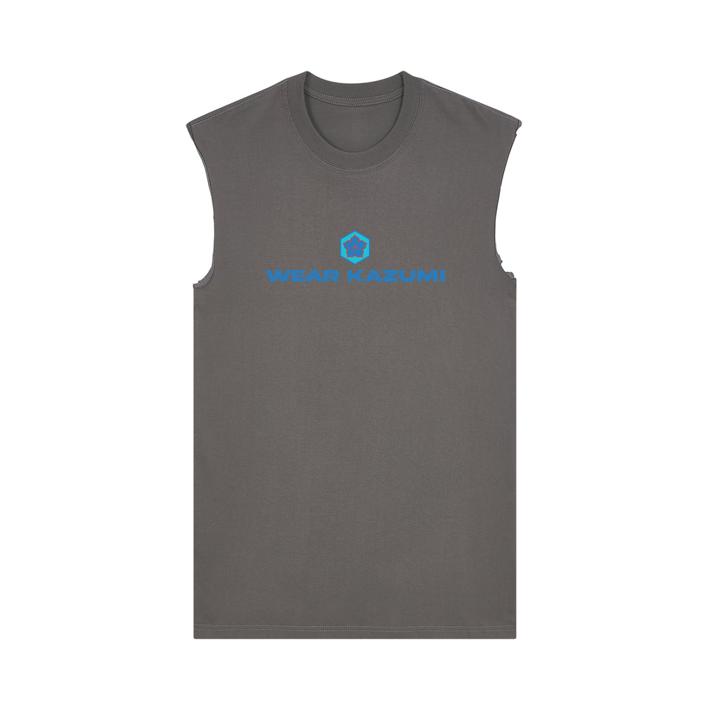 Ao-Neko Muscle Tee — Gray Front | Wear Kazumi