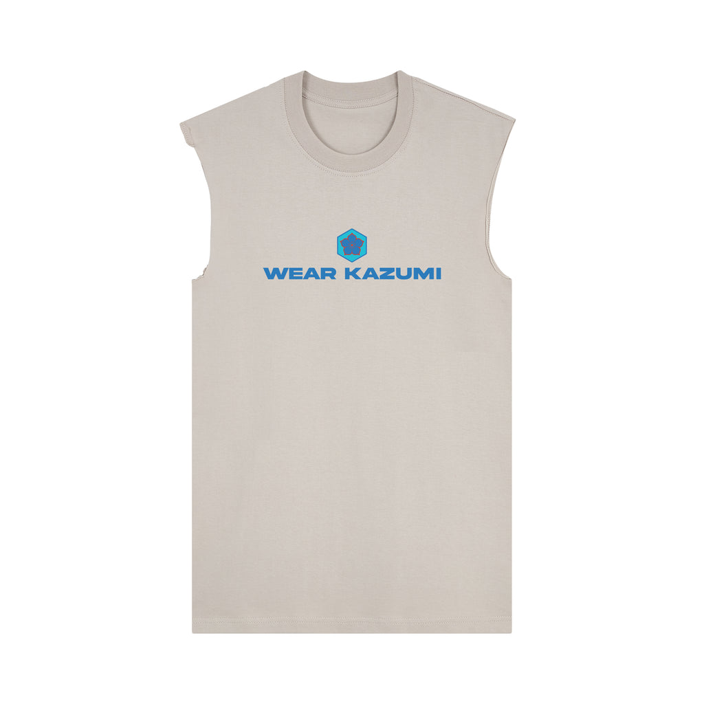 Ao-Neko Muscle Tee — Oat Front | Wear Kazumi