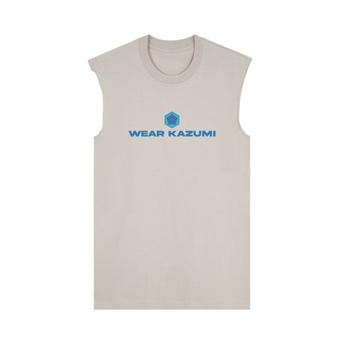 Ao-Neko Muscle Tee — Oat Front | Wear Kazumi