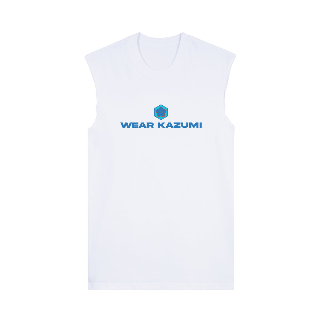 Ao-Neko Muscle Tee — White Front | Wear Kazumi