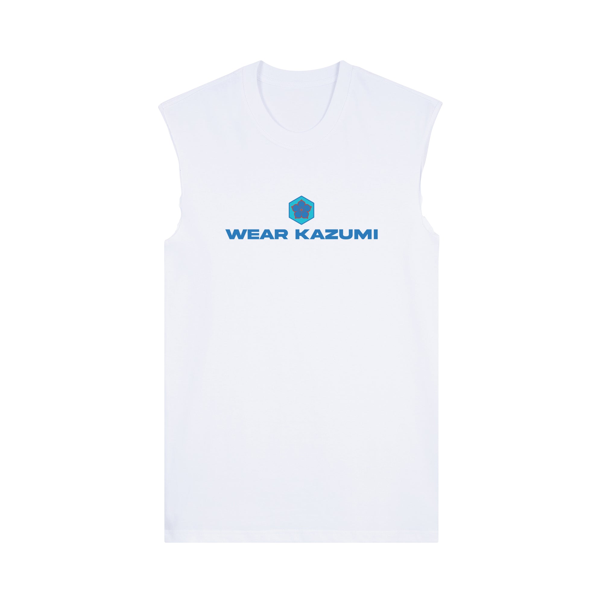 Ao-Neko Muscle Tee — White Front | Wear Kazumi