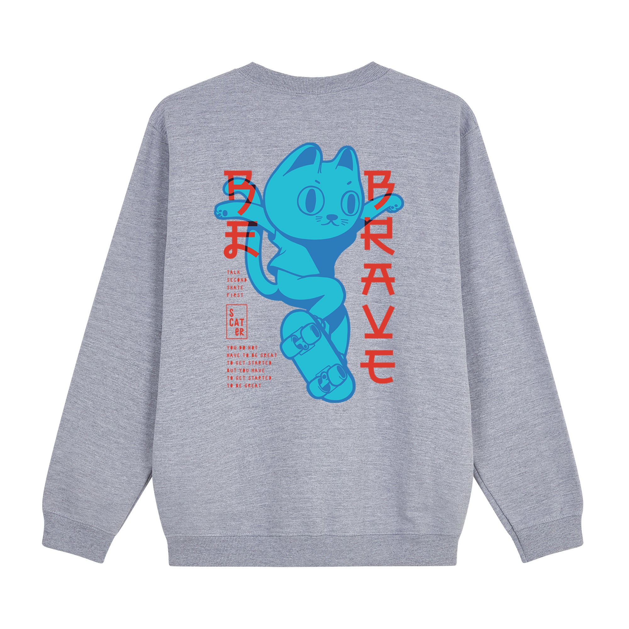 Ao-Neko Sweatshirt — Gray Back | Wear Kazumi