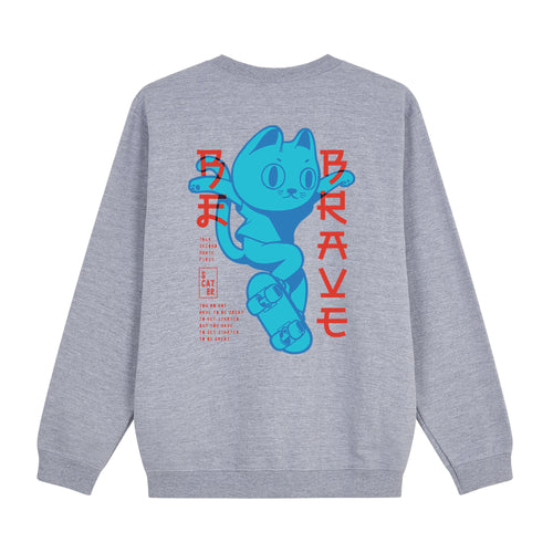Ao-Neko Sweatshirt — Gray Back | Wear Kazumi