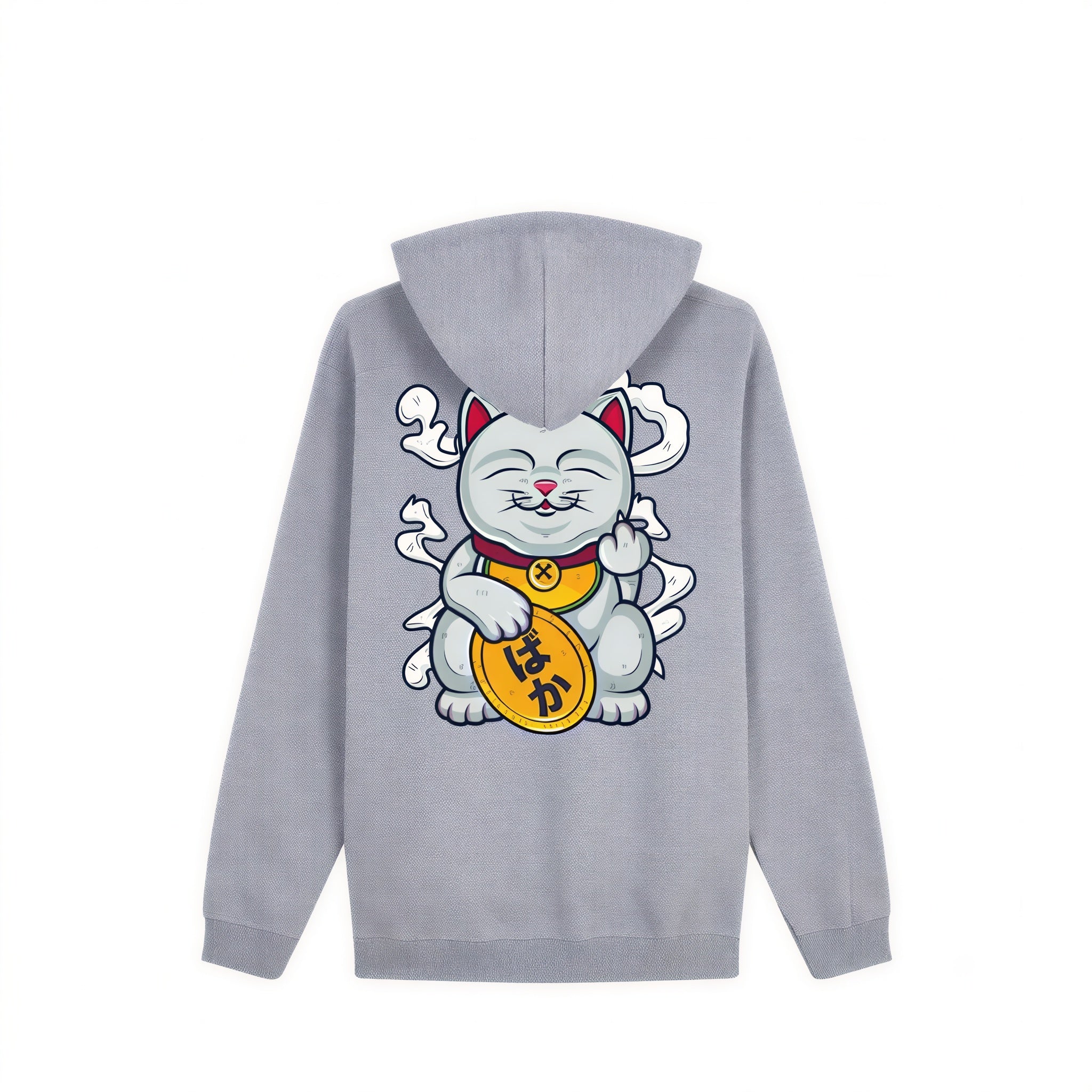 Baka Neko Hoodie — Grey Back | Wear Kazumi