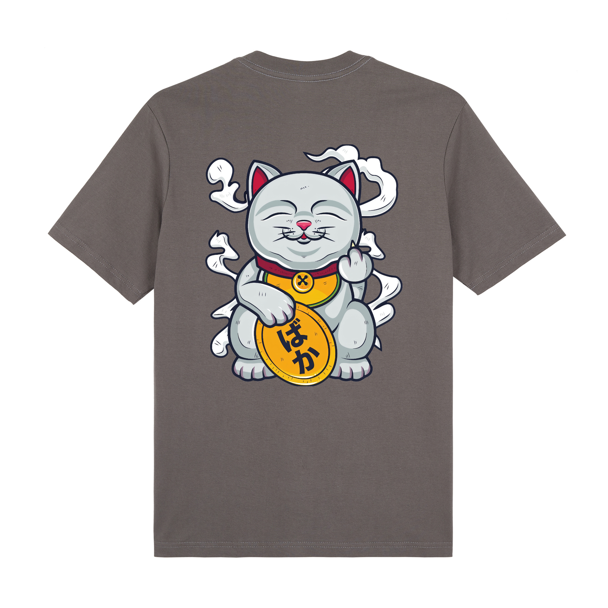 Baka Neko Premium T-Shirt — Gray Back | Wear Kazumi