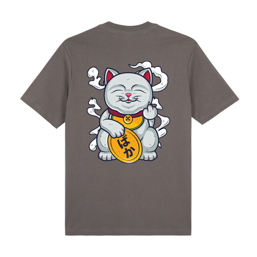 Baka Neko Premium T-Shirt — Gray Back | Wear Kazumi