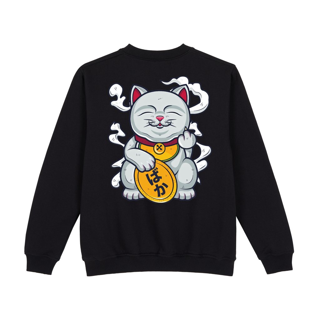 Baka Neko Sweatshirt — Black Back | Wear Kazumi
