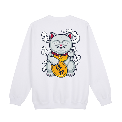 Baka Neko Sweatshirt — White Back | Wear Kazumi