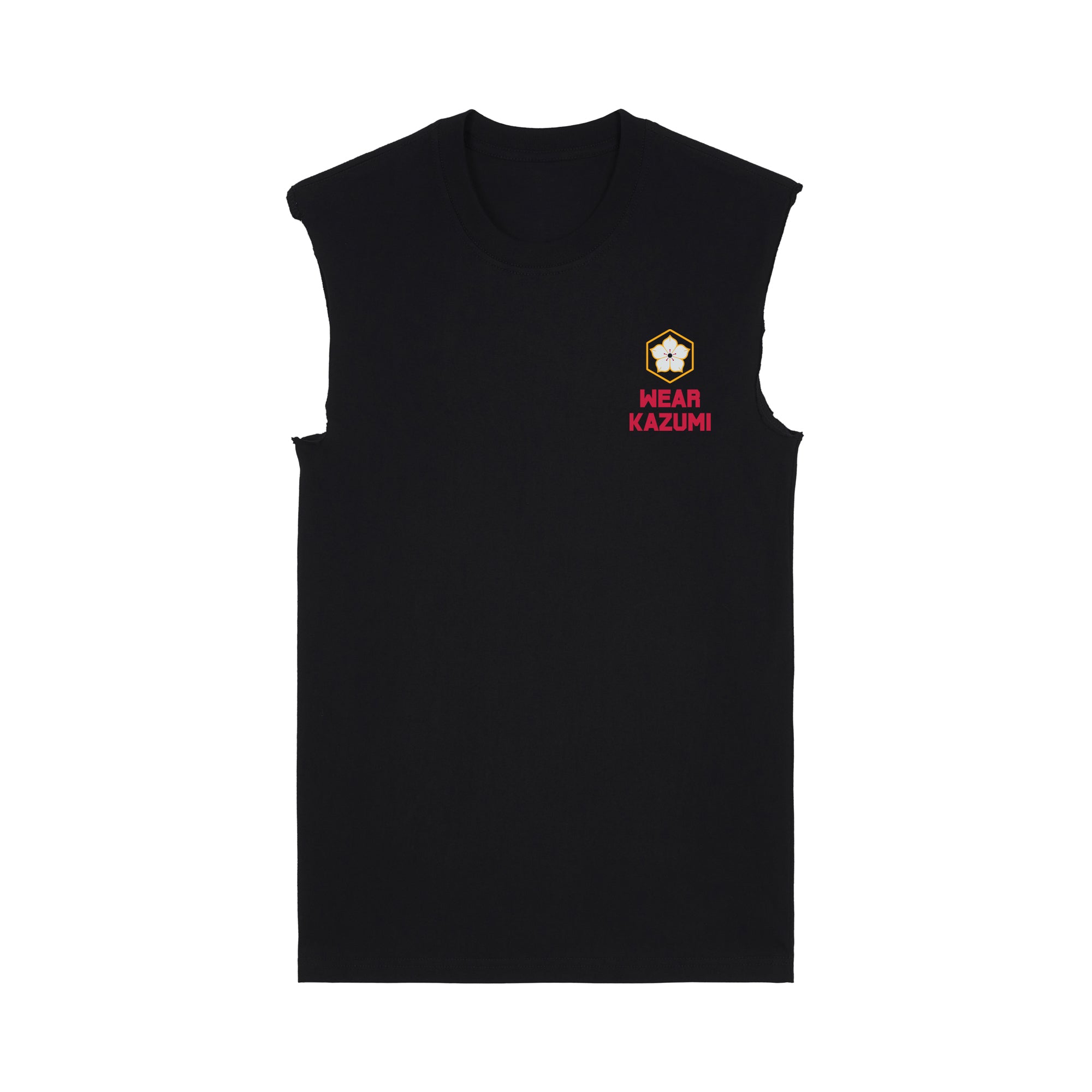 Baka Neko Muscle Tee — Black Front | Wear Kazumi