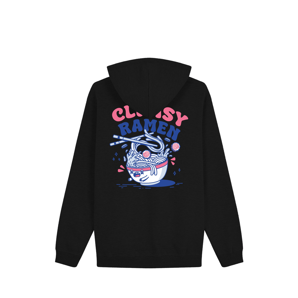 Clumsy Ramen Hoodie — Black Back | Wear Kazumi
