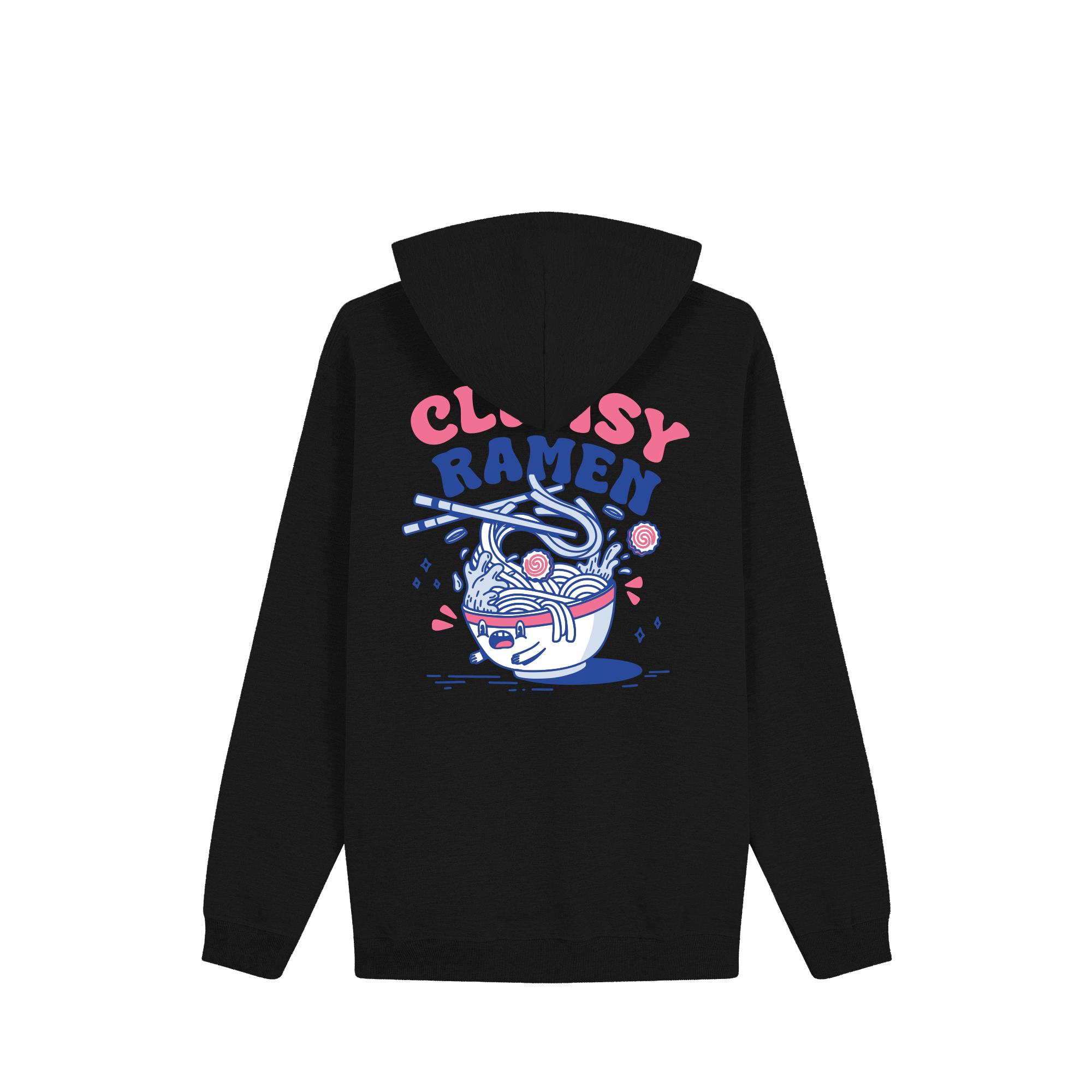 Clumsy Ramen Hoodie — Black Back | Wear Kazumi