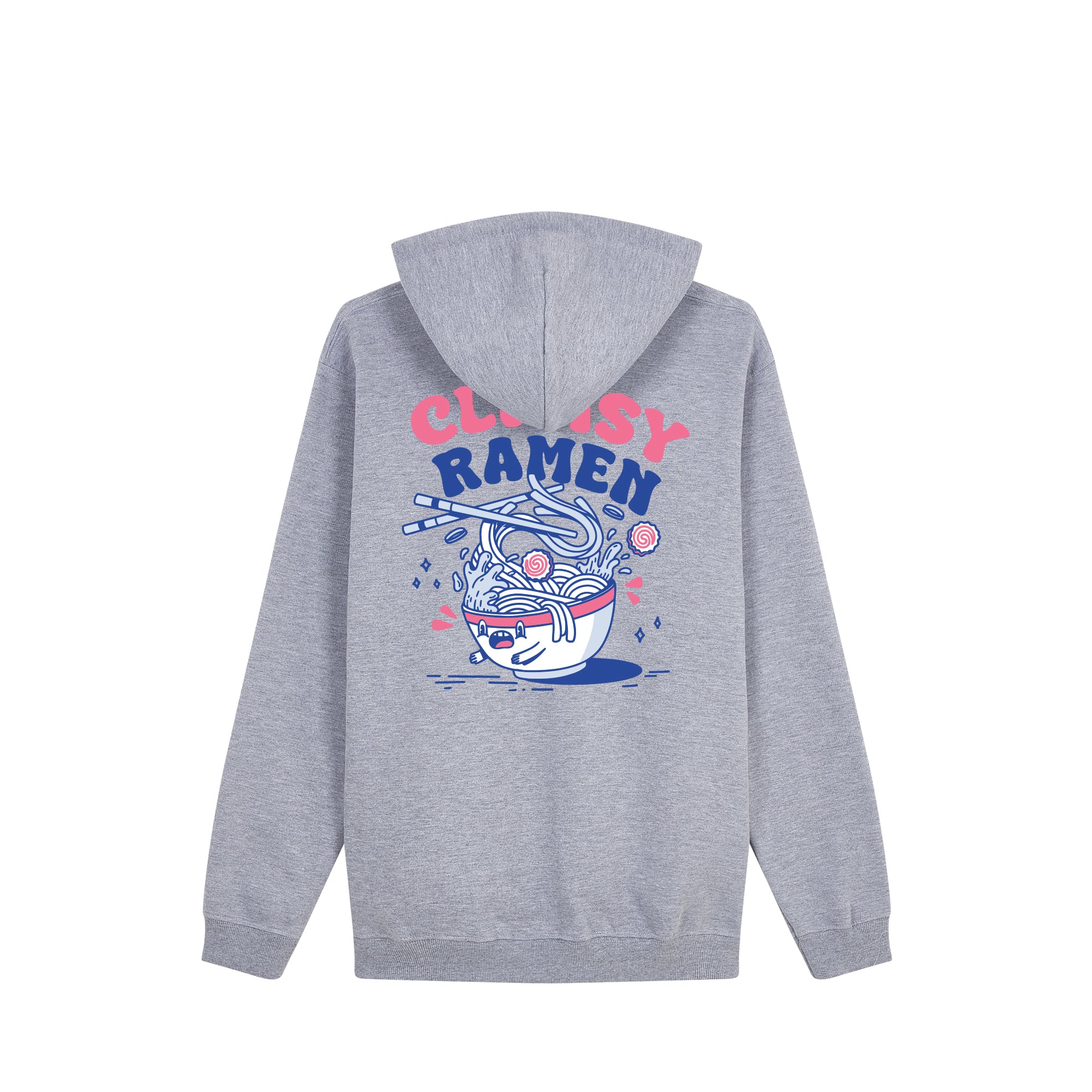 Clumsy Ramen Hoodie — Gray Back | Wear Kazumi