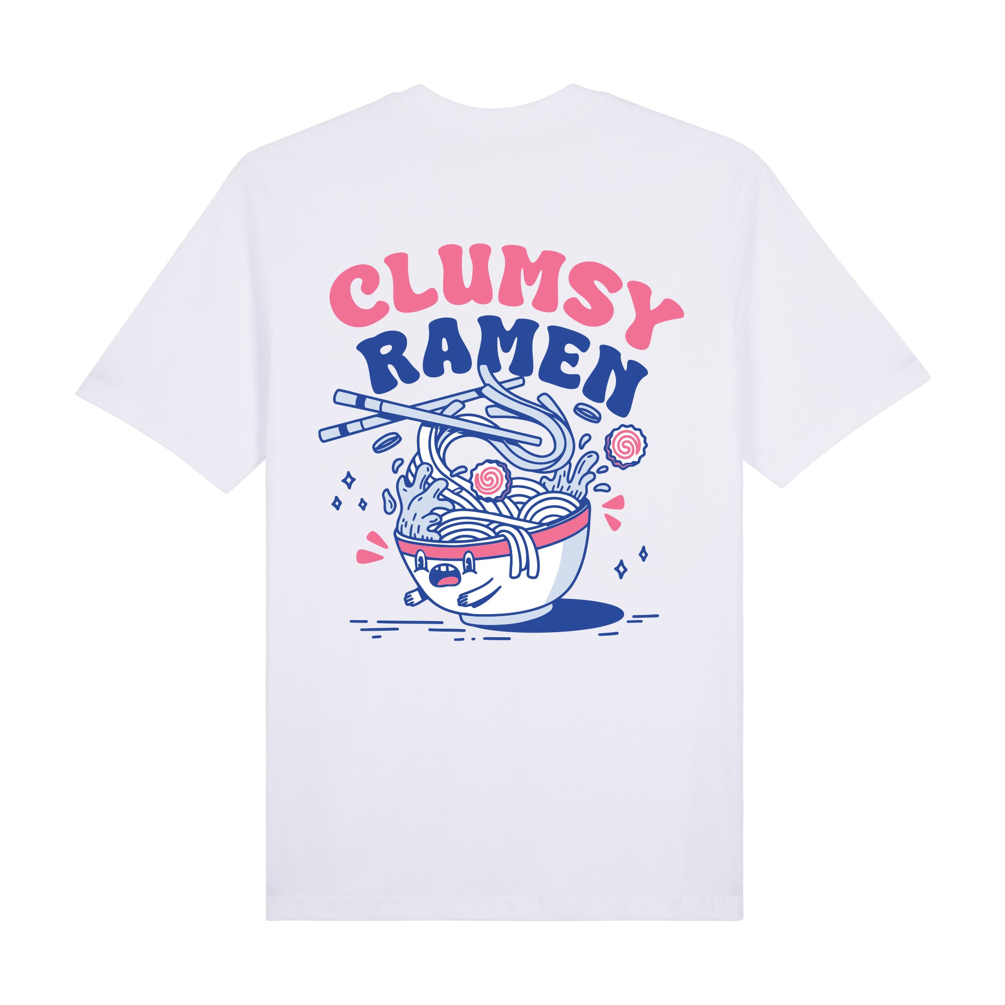 Clumsy Ramen Premium T-Shirt — White Back | Wear Kazumi