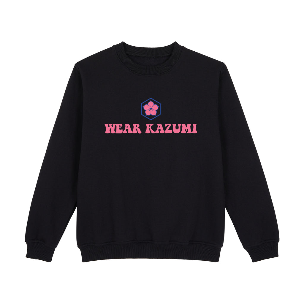 Clumsy Ramen Sweatshirt — Black Front | Wear Kazumi