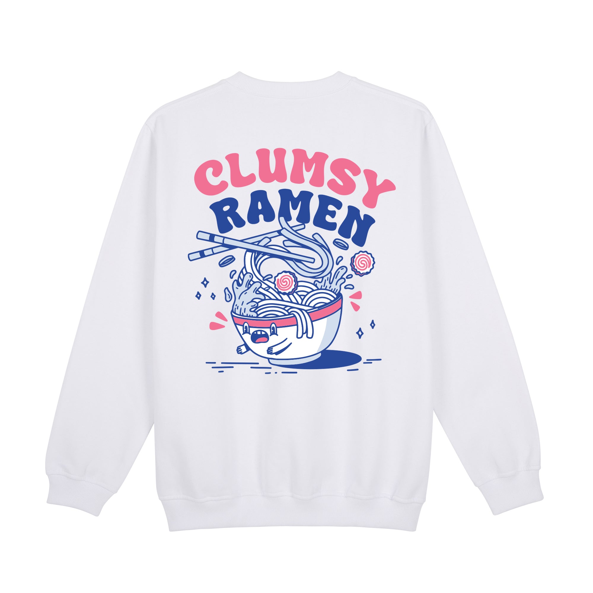 Clumsy Ramen Sweatshirt — White Back | Wear Kazumi
