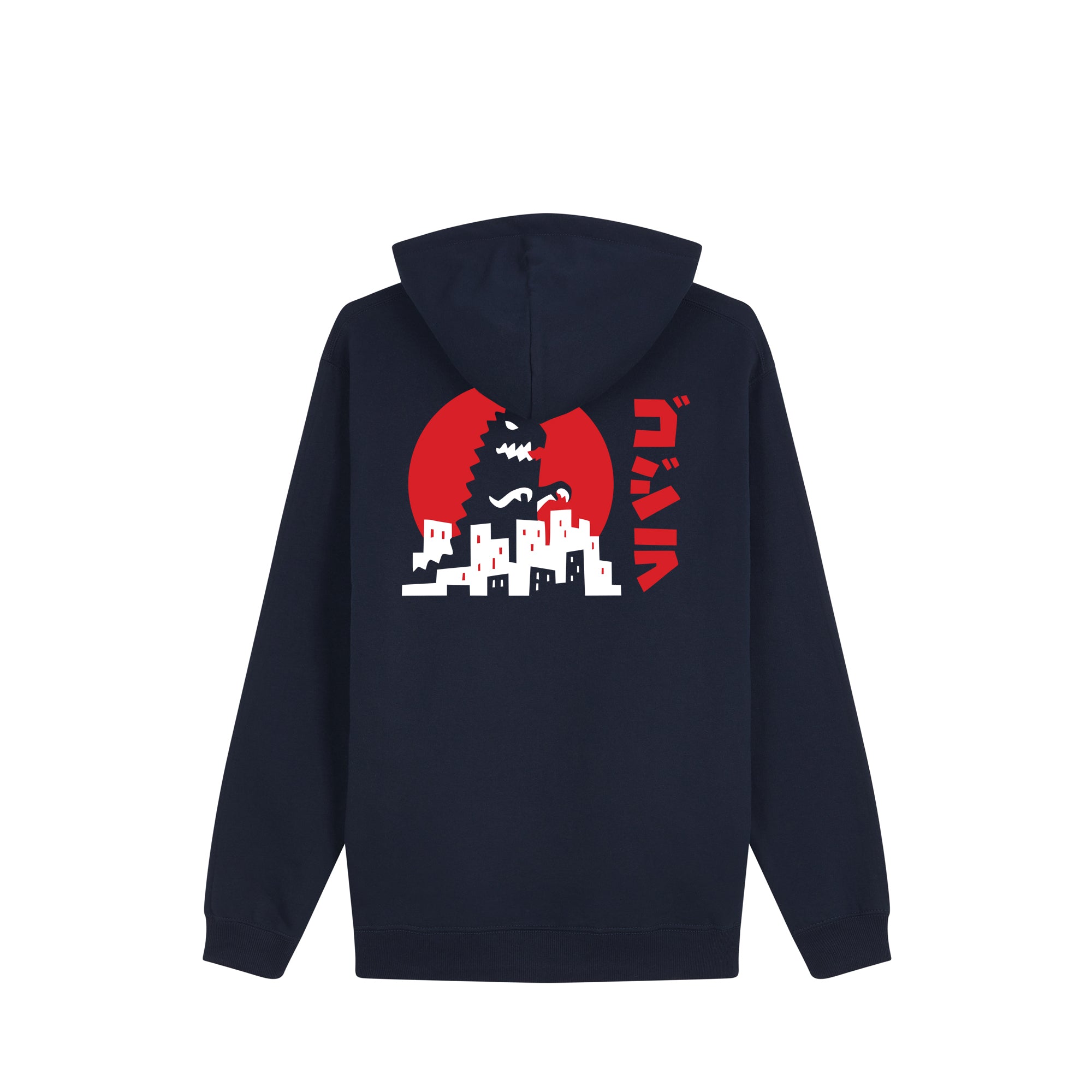 Godzilla Hoodie — Navy Back | Wear Kazumi