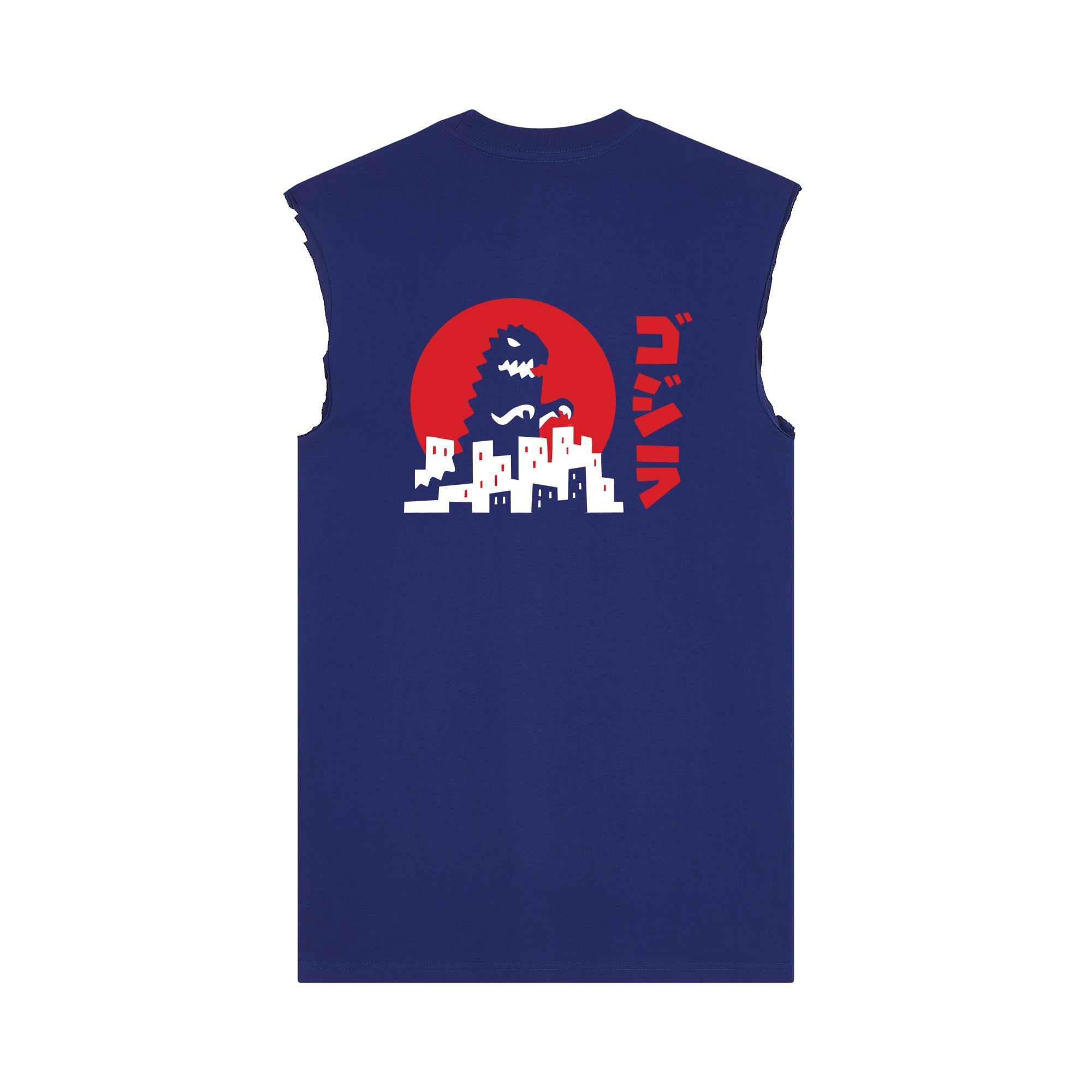 Godzilla Muscle Tee — Blue Back | Wear Kazumi