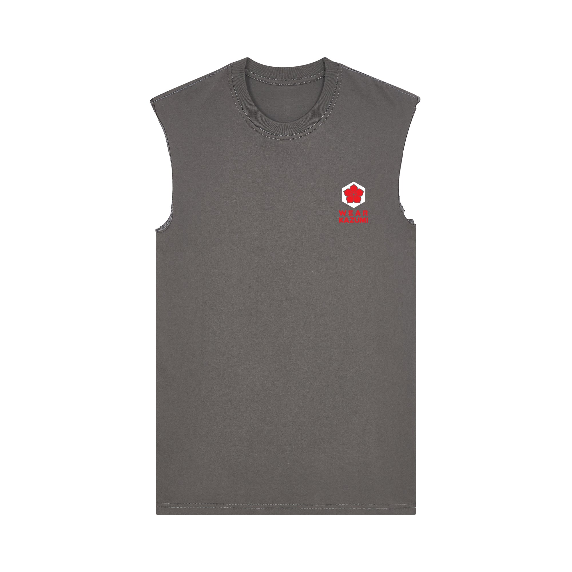 Godzilla Muscle Tee — Gray Front | Wear Kazumi