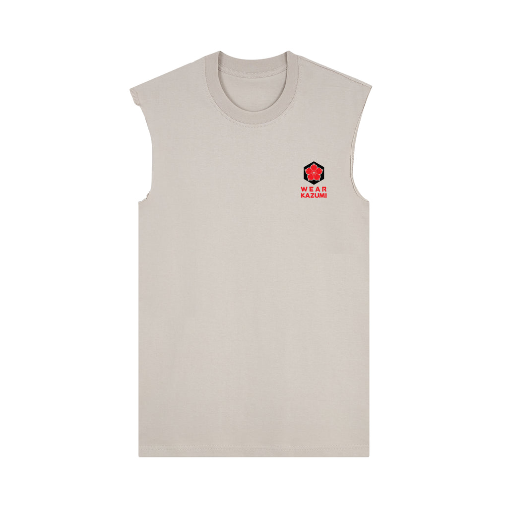 Godzilla Muscle Tee — Oat Front | Wear Kazumi