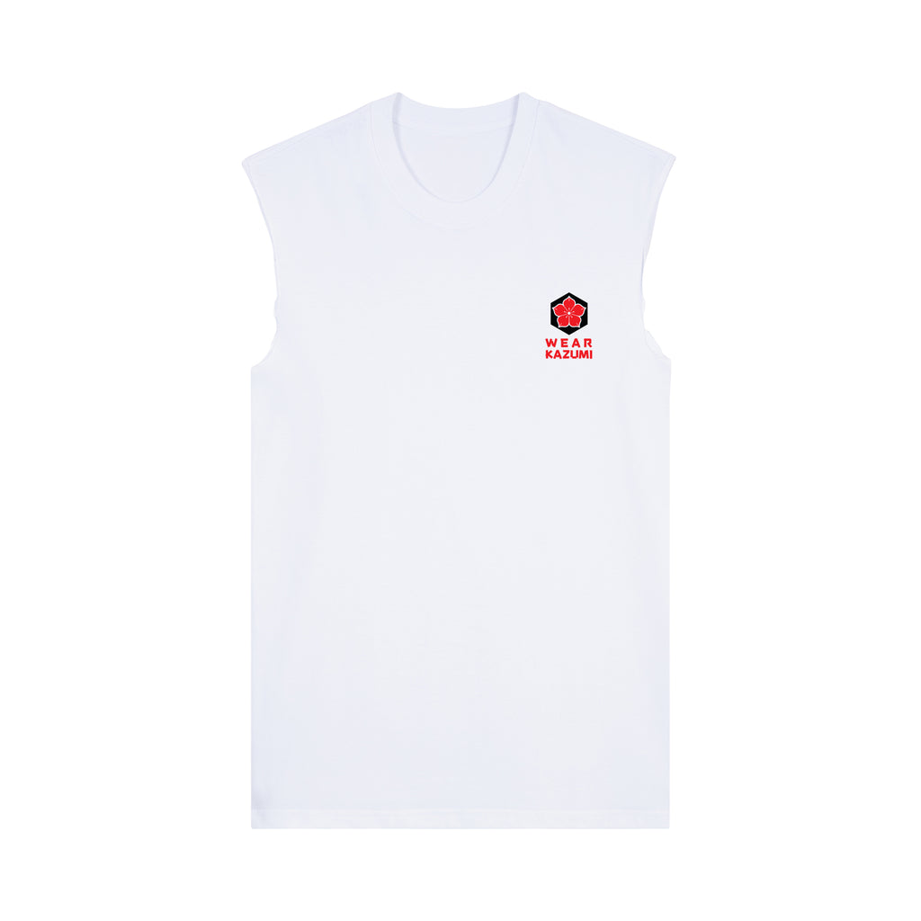 Godzilla Muscle Tee — White Front | Wear Kazumi