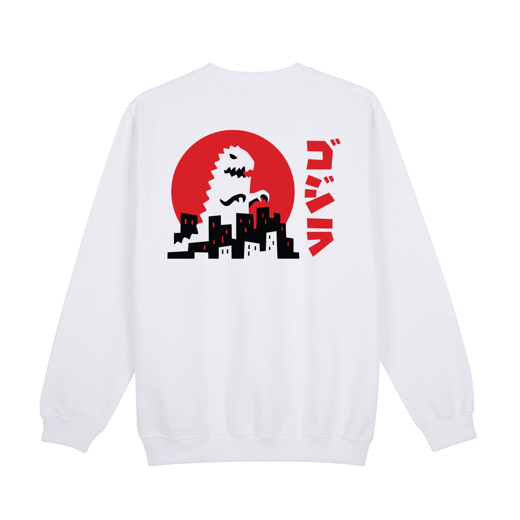 Godzilla Sweatshirt — White Back | Wear Kazumi