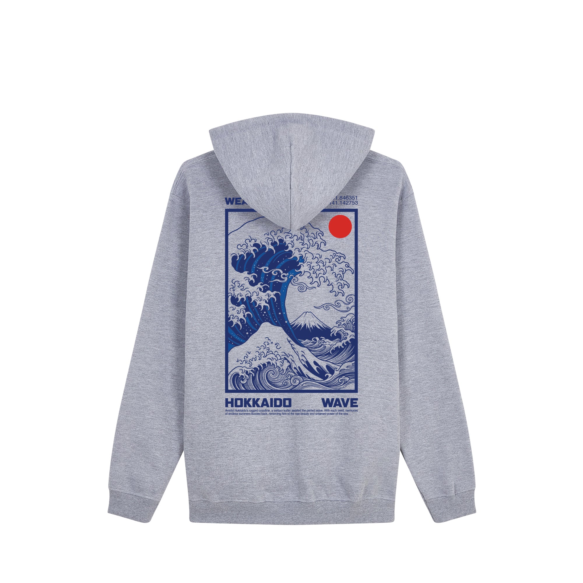 Great Wave Hoodie — Gray Back | Wear Kazumi