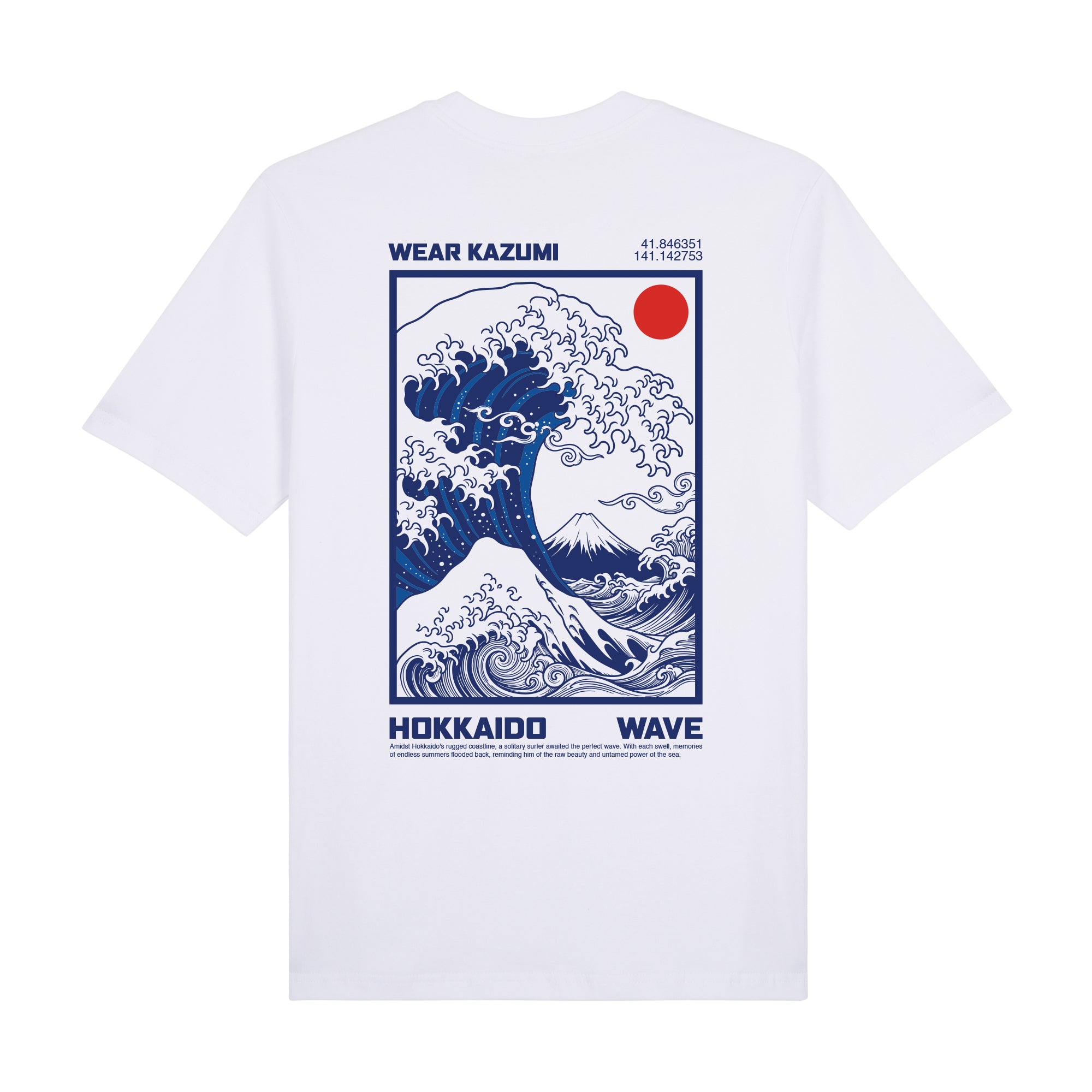 Great Wave Premium T-Shirt — White Back | Wear Kazumi