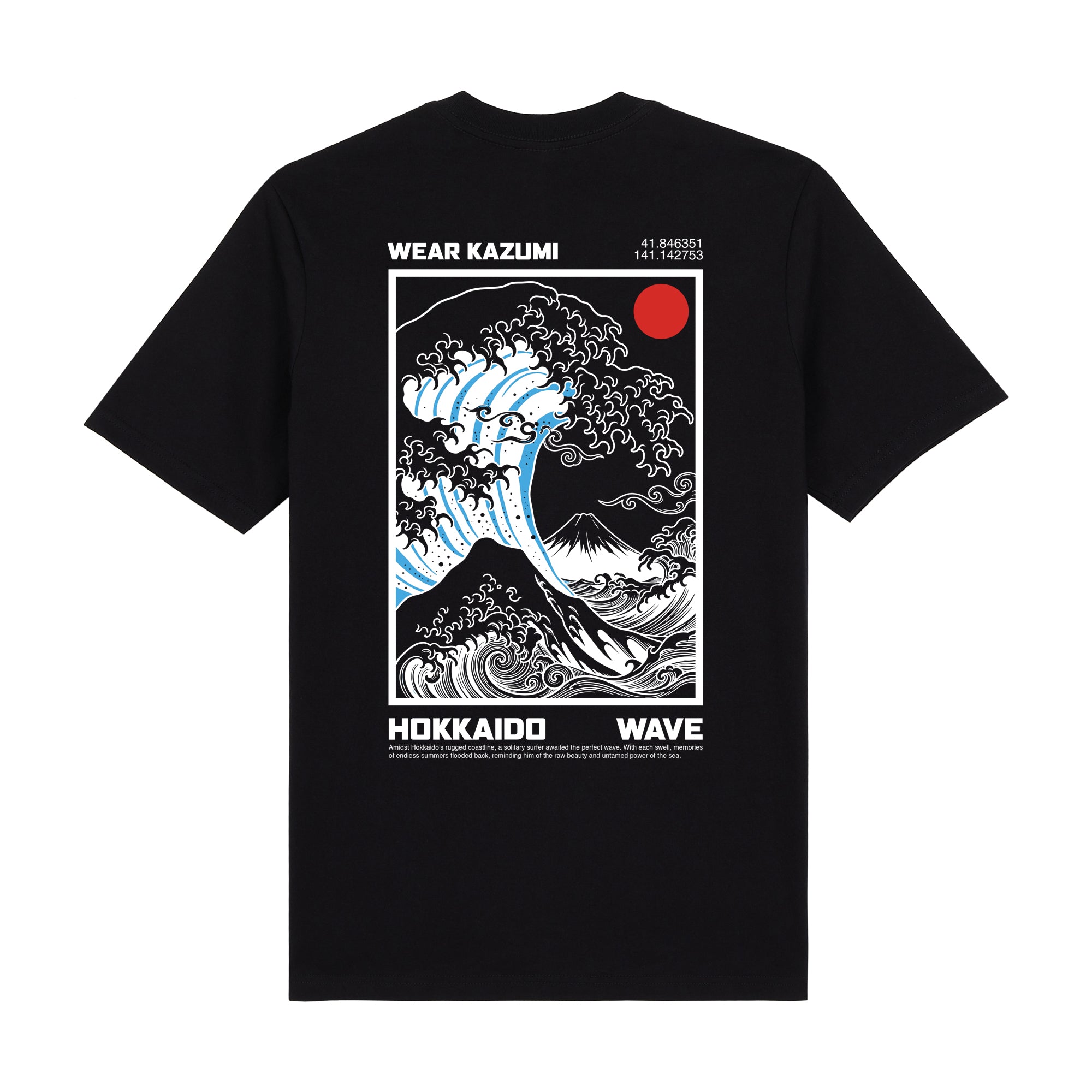 Great Wave Premium T-Shirt — Black Back | Wear Kazumi