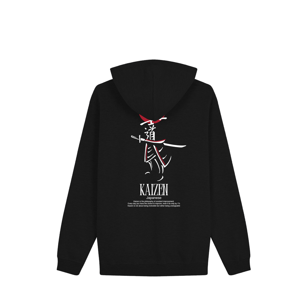 Kaizen Hoodie — Black Back | Wear Kazumi