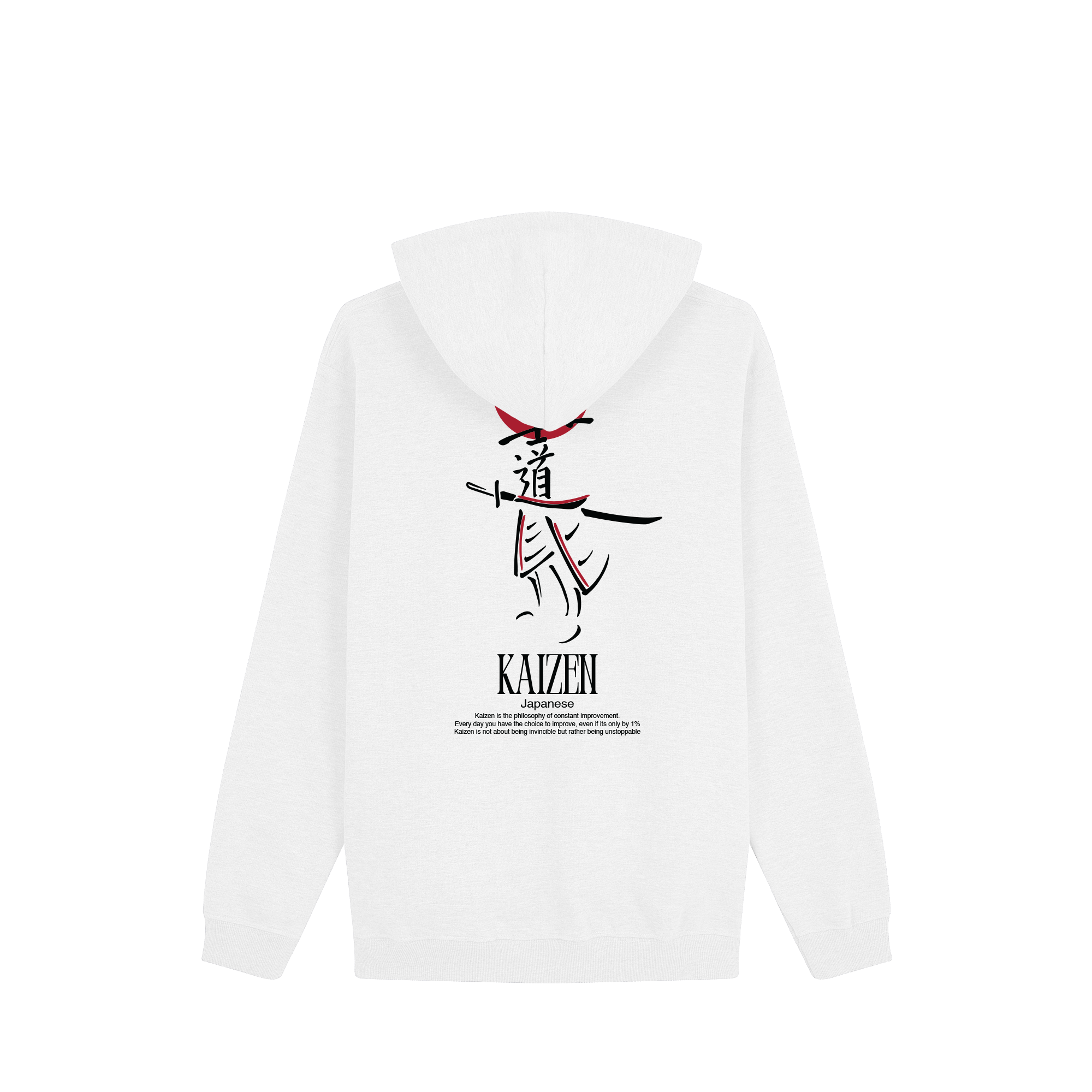 Kaizen Hoodie — White Back | Wear Kazumi