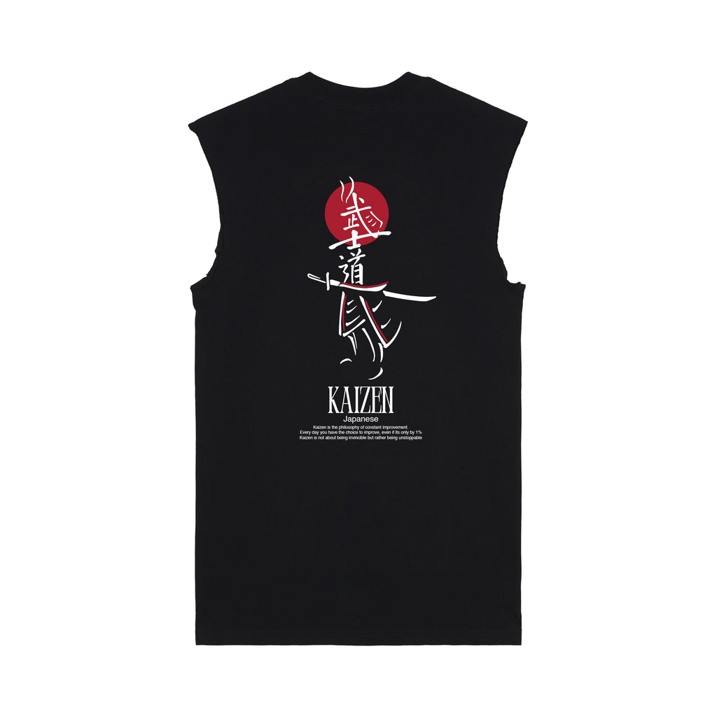 Kaizen Muscle Tee — Black Back | Wear Kazumi