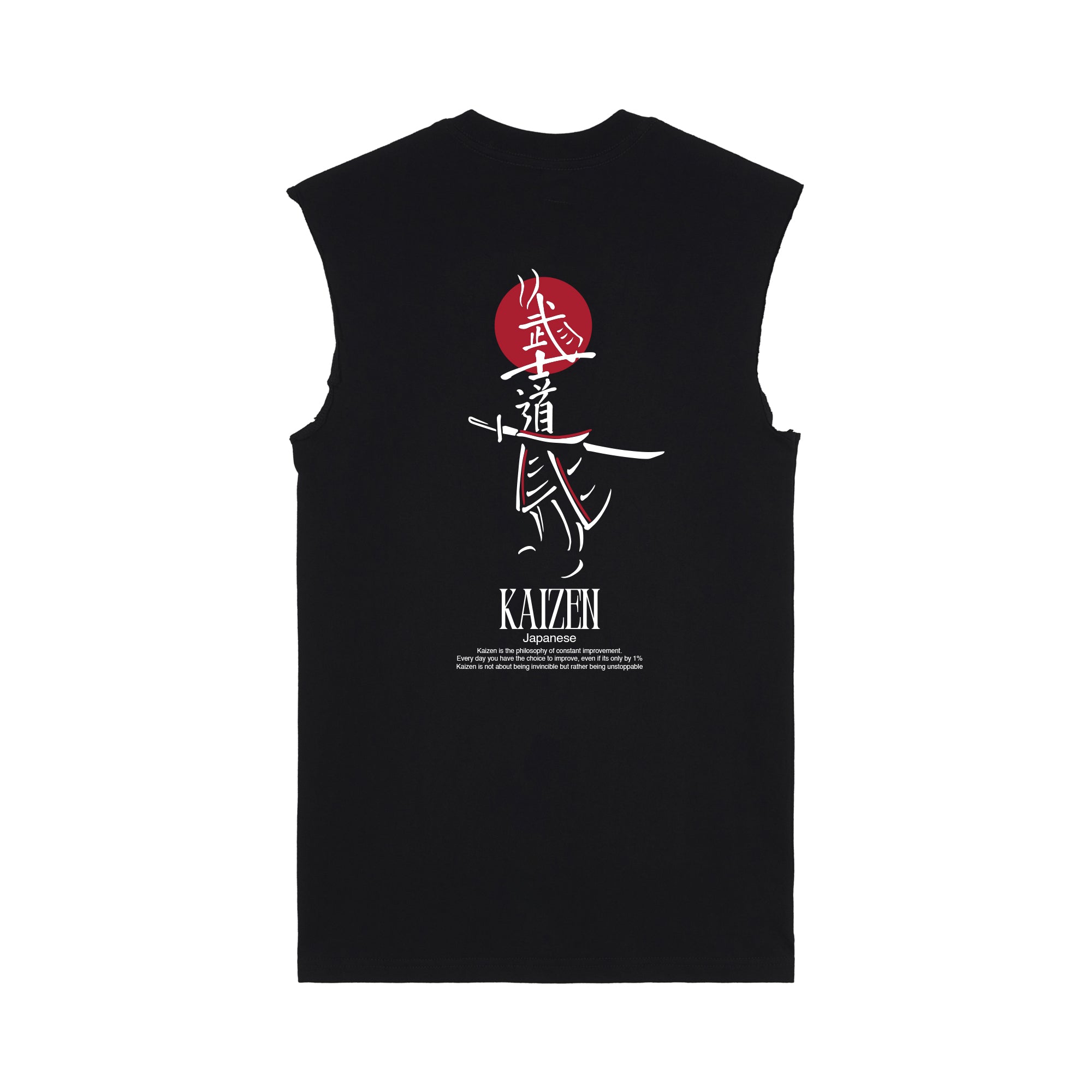 Kaizen Muscle Tee — Black Back | Wear Kazumi