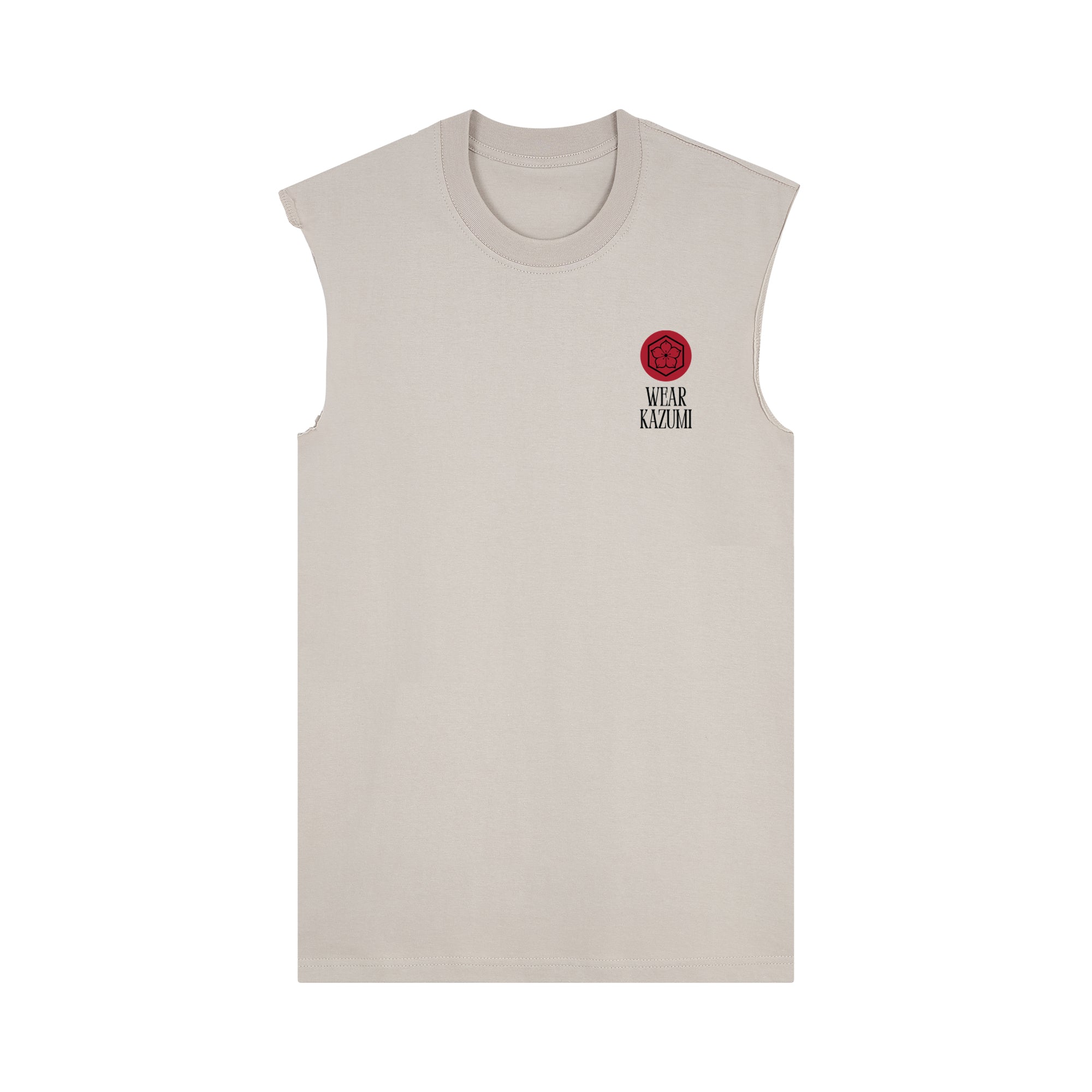 Kaizen Muscle Tee — Oat Front | Wear Kazumi
