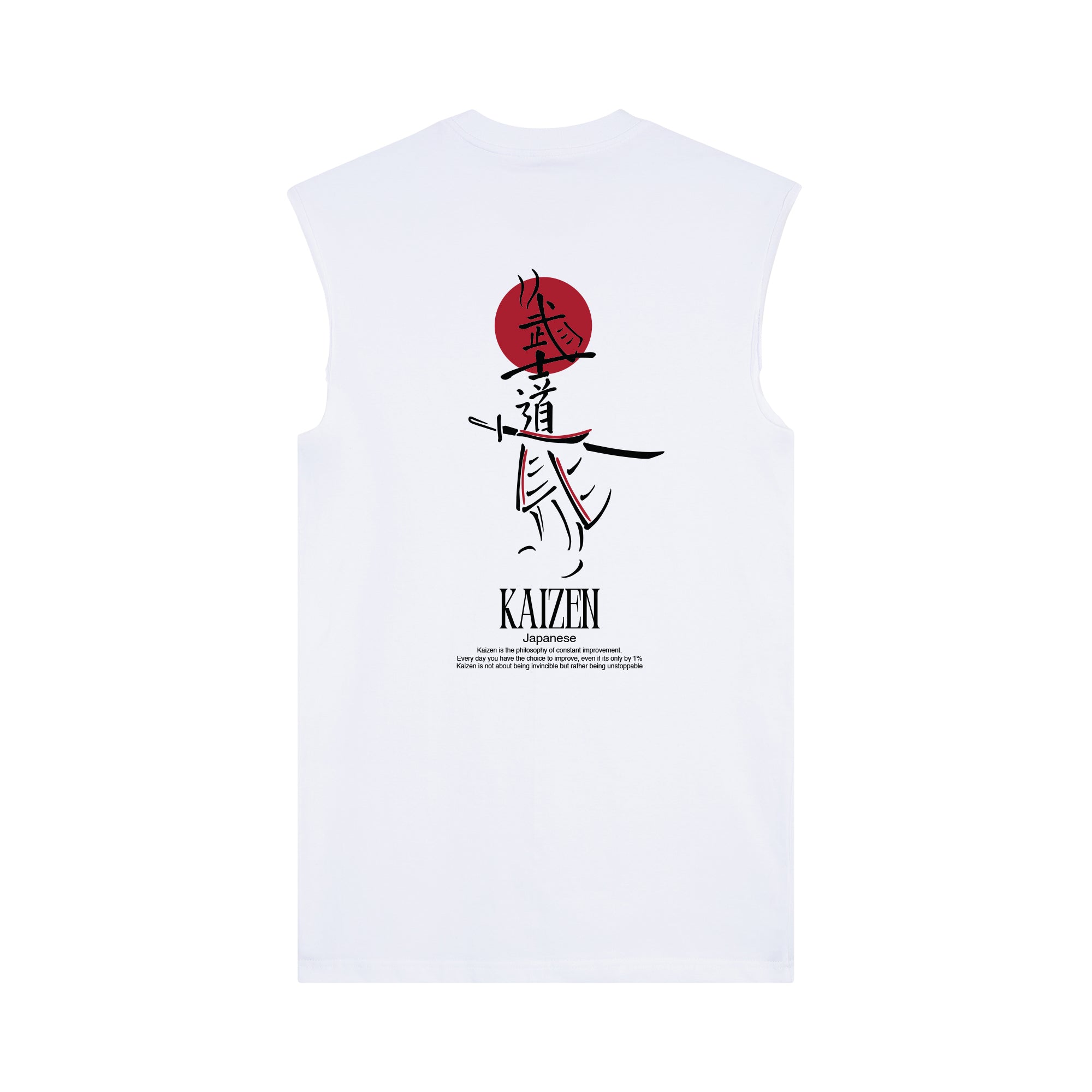 Kaizen Muscle Tee — White Back | Wear Kazumi
