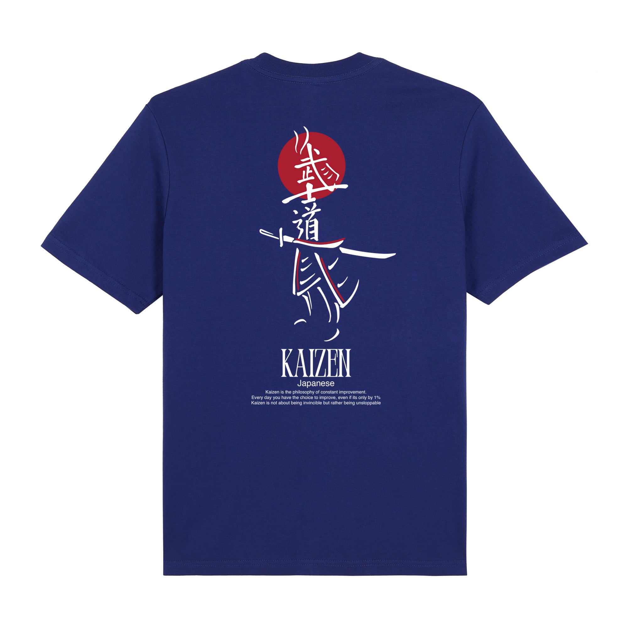 Kaizen Premium T-Shirt — Blue Back | Wear Kazumi