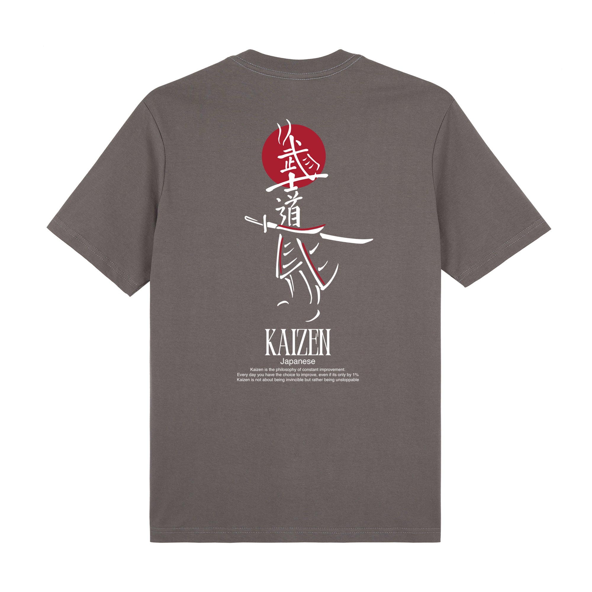 Kaizen Premium T-Shirt — Gray Back | Wear Kazumi