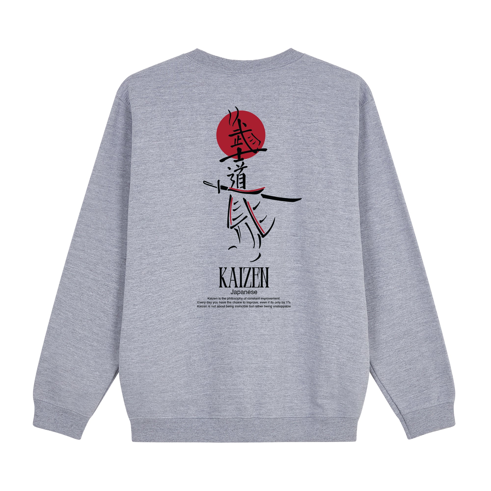 Kaizen Sweatshirt — Gray Back | Wear Kazumi