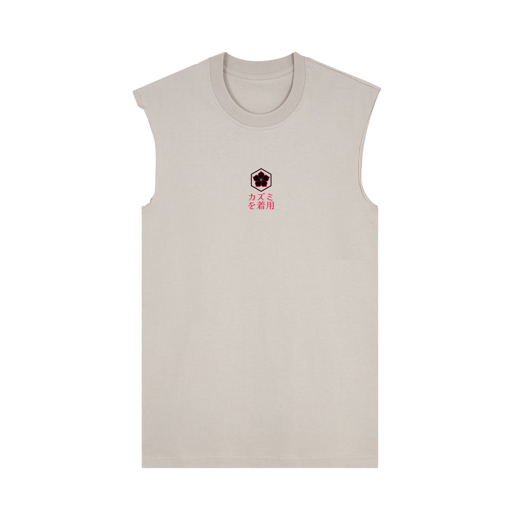 Katana Ikigai Muscle Tee — Oat Front | Wear Kazumi