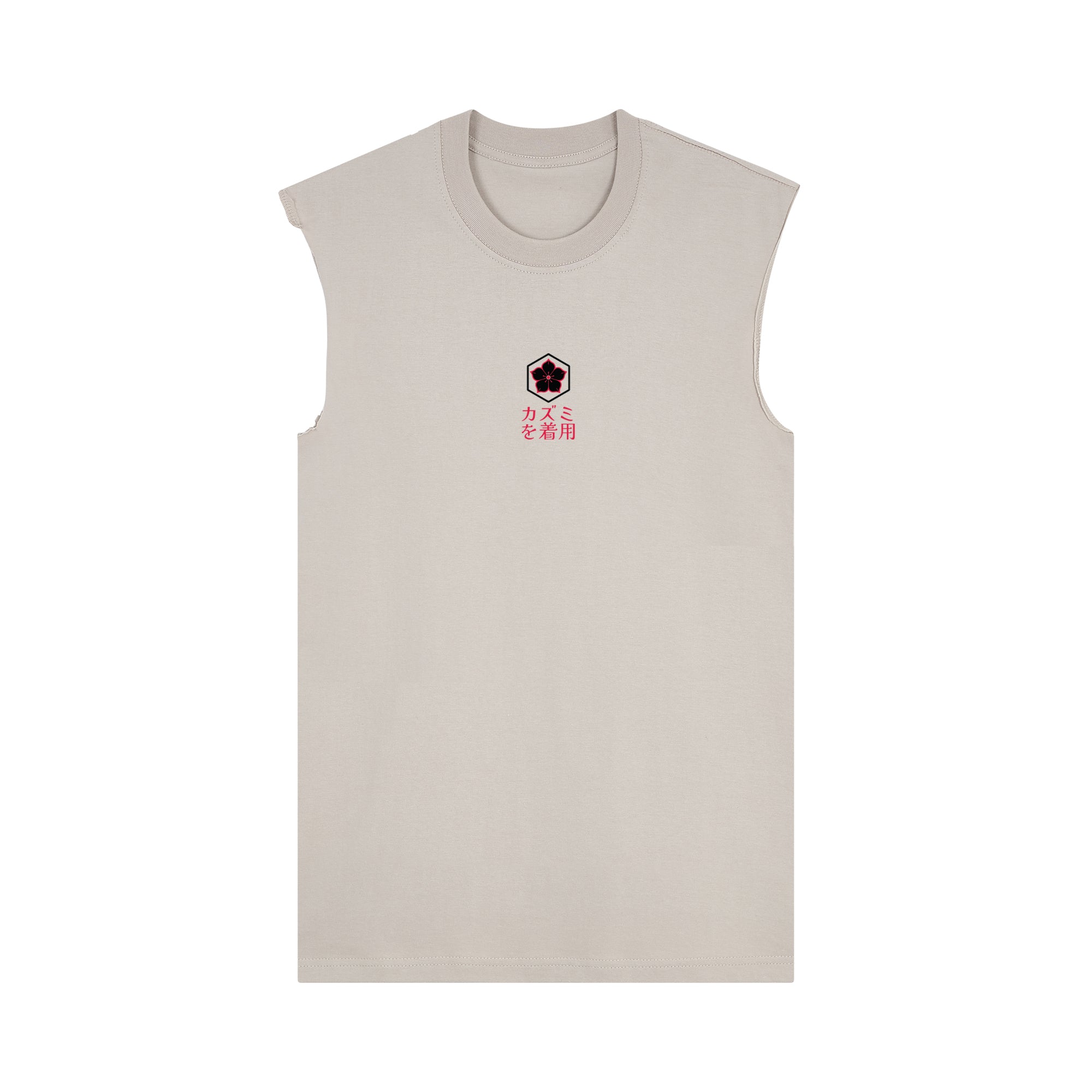 Katana Ikigai Muscle Tee — Oat Front | Wear Kazumi