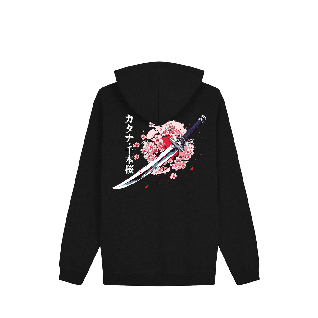 KatanaSakura Hoodie — Black Back | Wear Kazumi