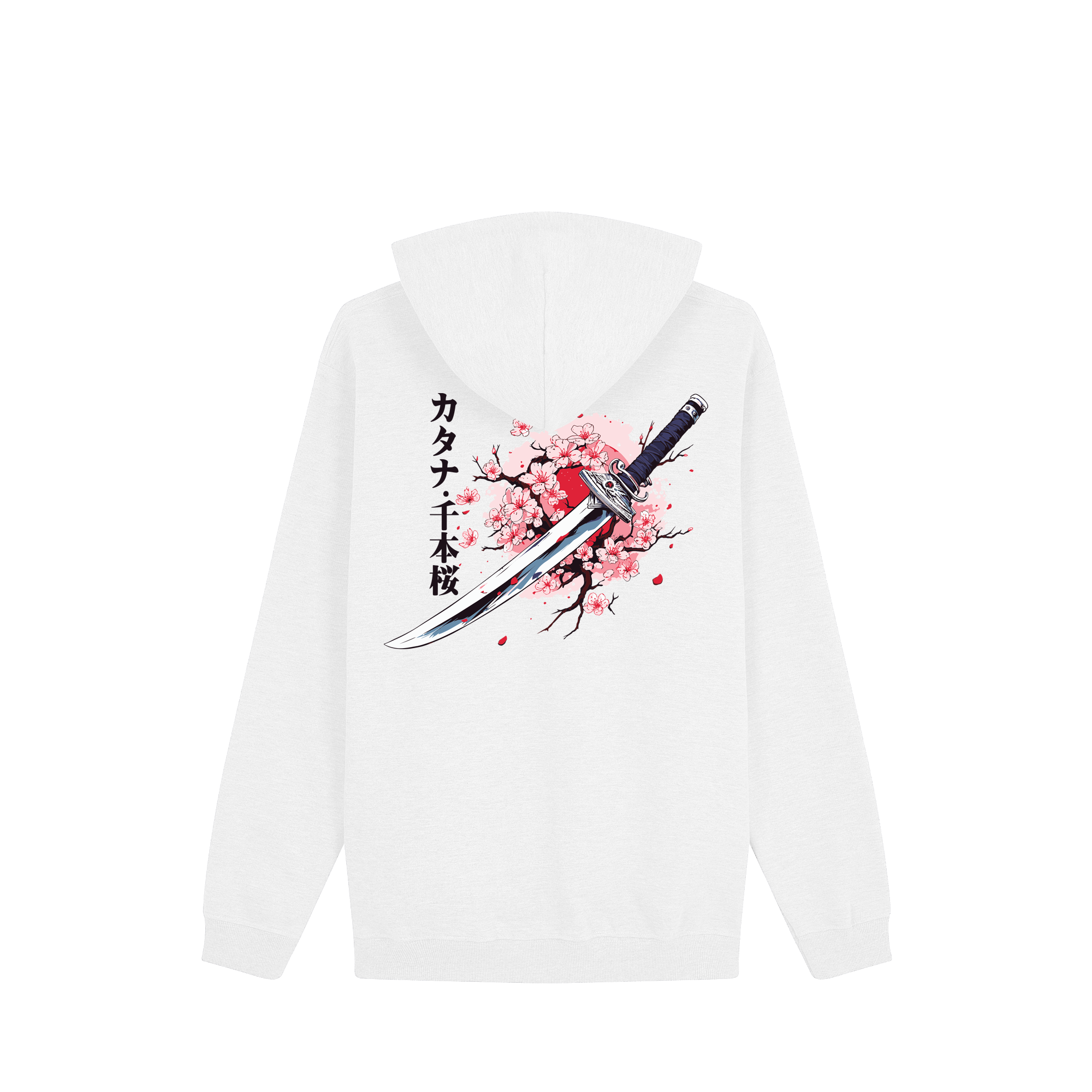 KatanaSakura Hoodie — White Back | Wear Kazumi