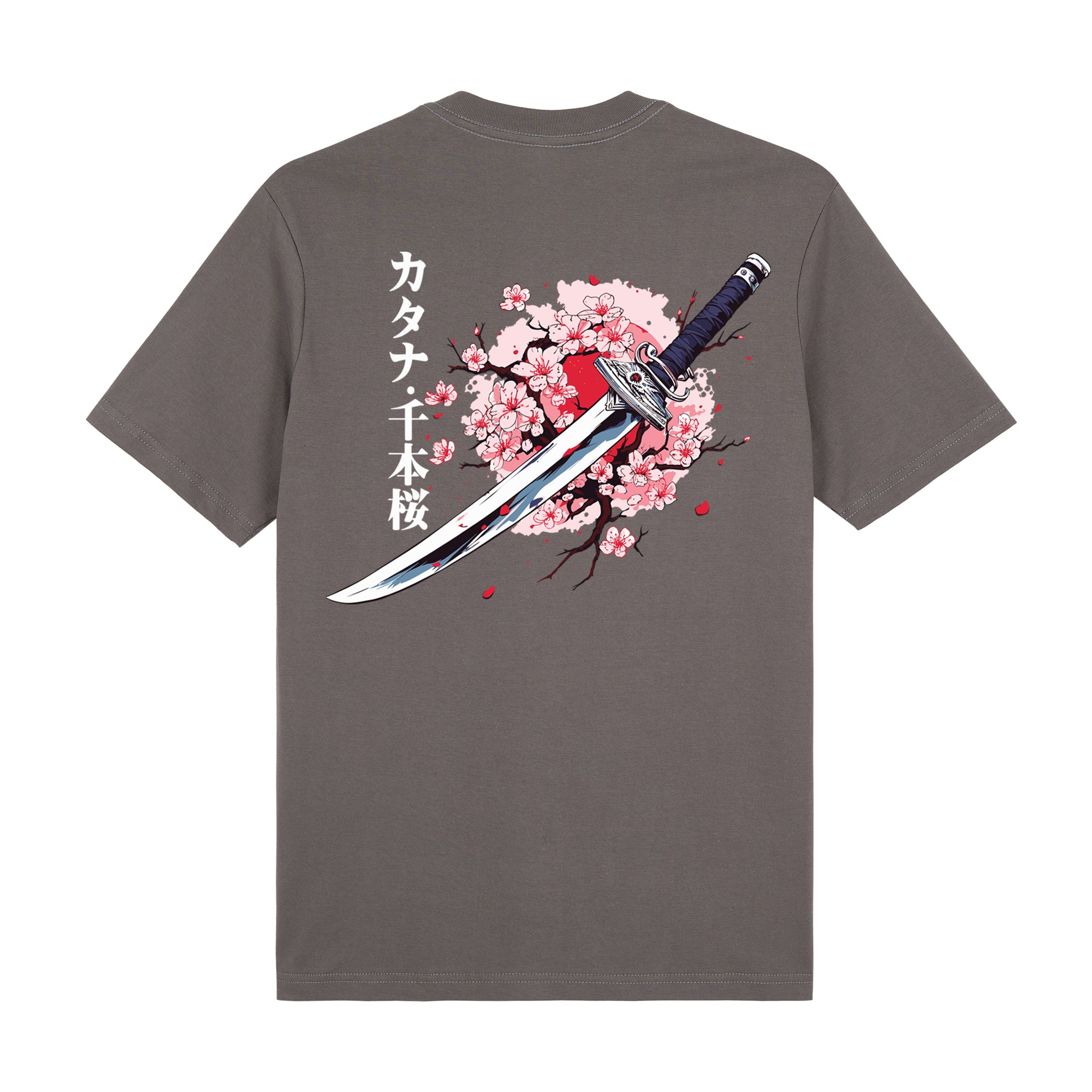 KatanaSakura Premium T-Shirt — Gray Back | Wear Kazumi