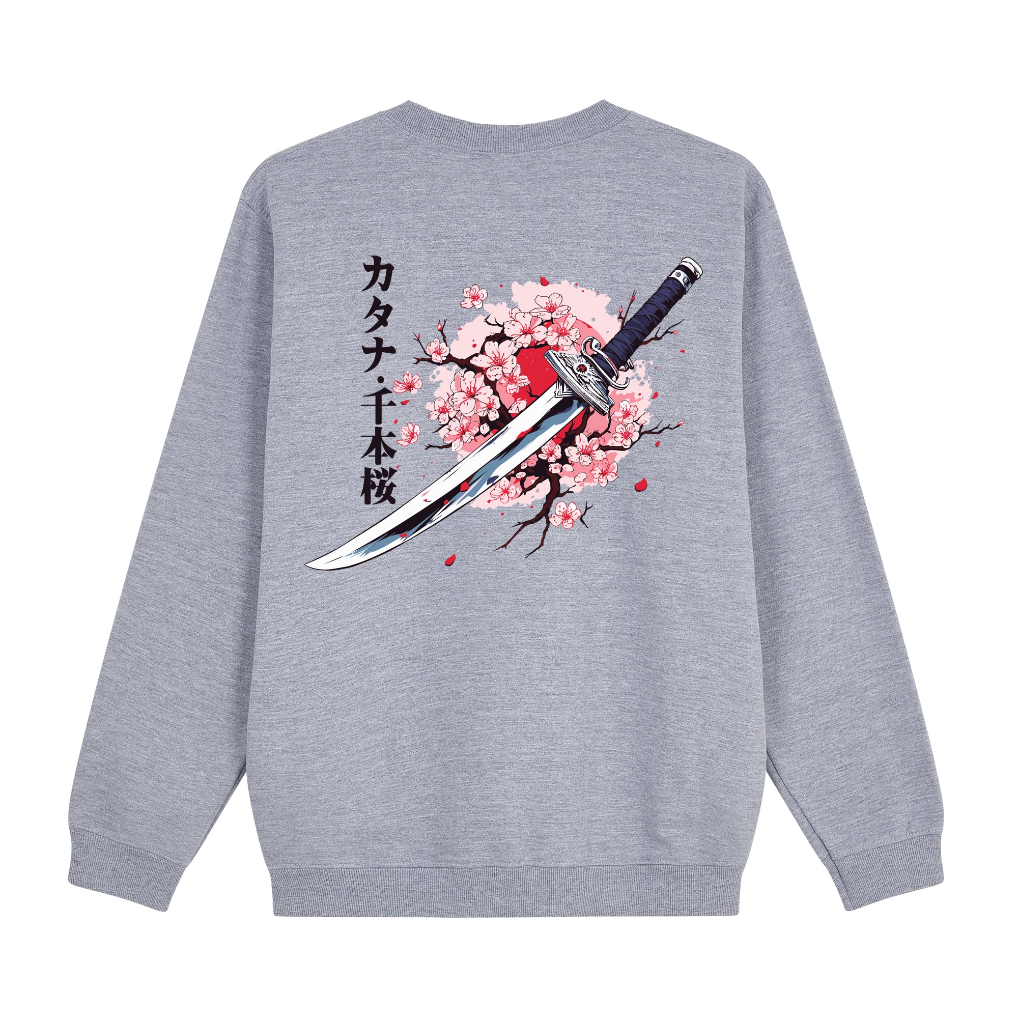 KatanaSakura Sweatshirt — Gray Back | Wear Kazumi