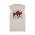 Koi Charm Muscle Tee — Oat Back | Wear Kazumi