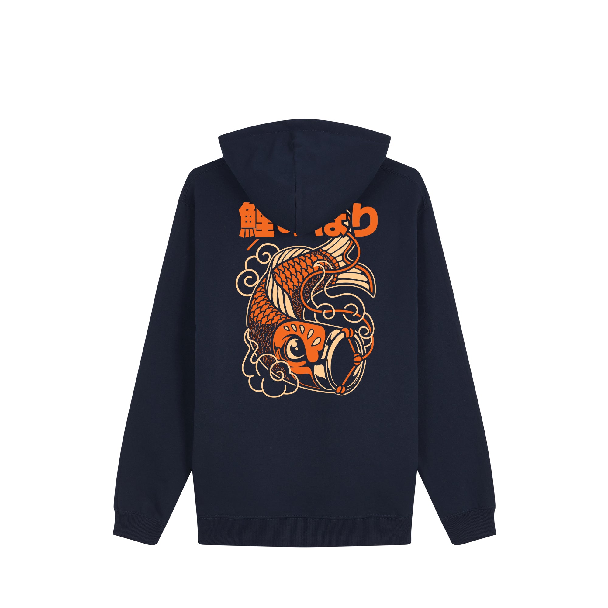 Koi Lantern Hoodie — Navy Back | Wear Kazumi