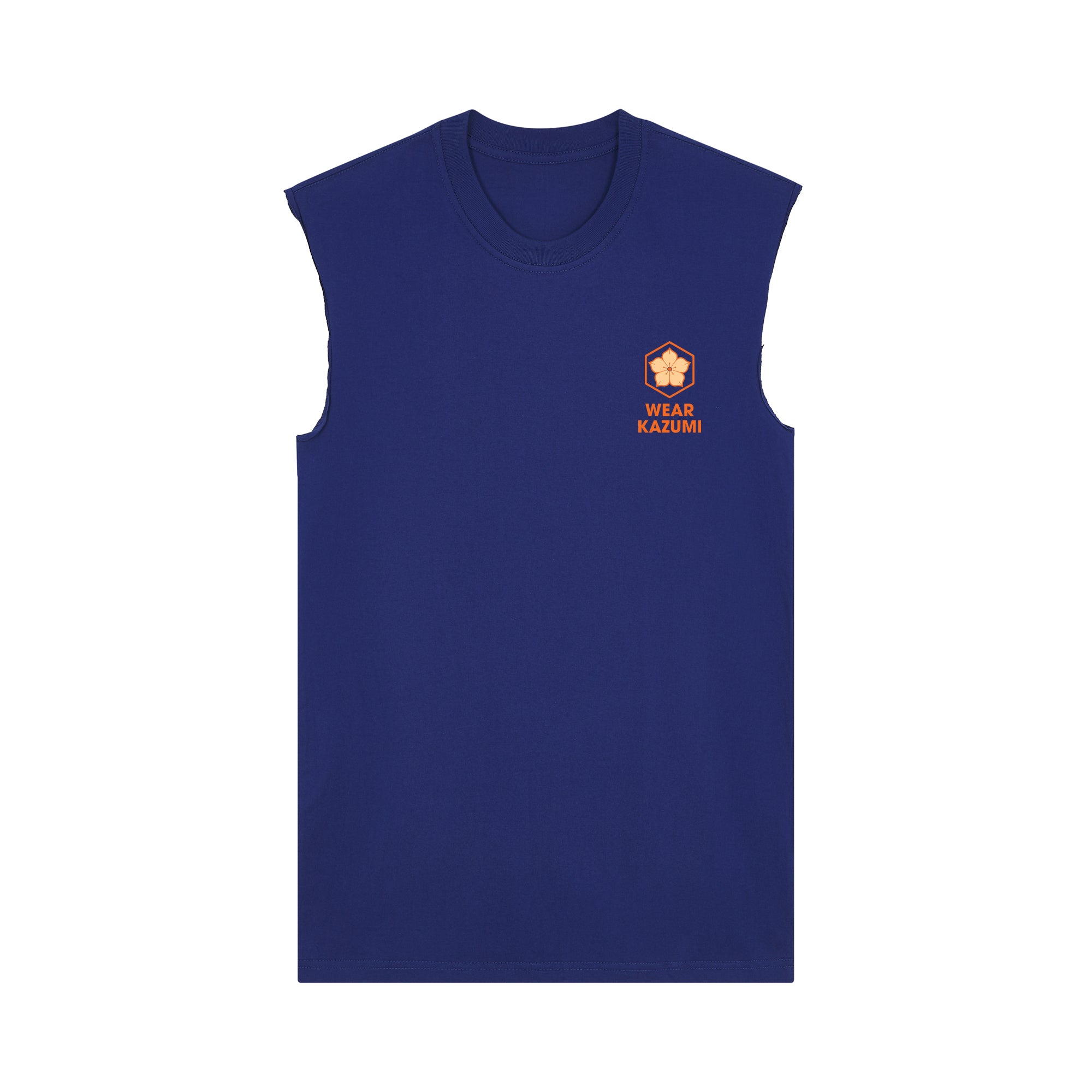 Koi Lantern Muscle Tee — Blue Front | Wear Kazumi